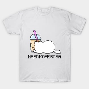 Pixel Cat Needs More Boba Tea! T-Shirt